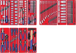 Набор инструментов "СТАНДАРТ" для тележки, 10 ложементов, 186 предметов МАСТАК 5-00186